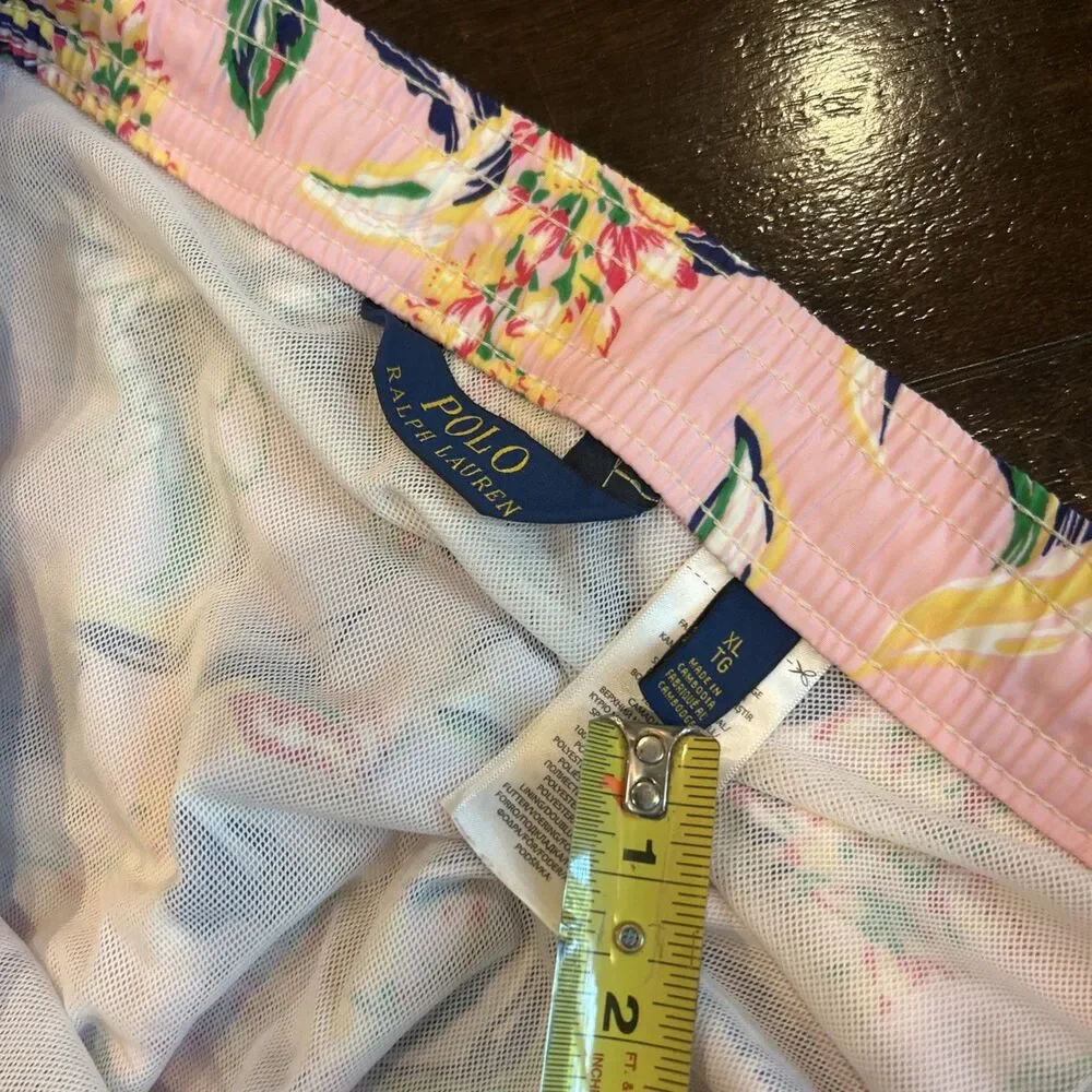 Polo Ralph Lauren Swimming Trunks Shorts Floral / Aloha Men's X-Large XL Pink